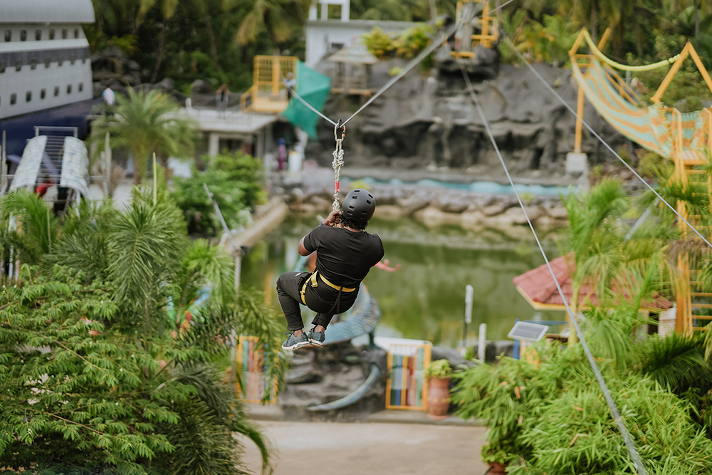 Visitor enjoying an adventure ride at Arco Park ’N’ Resort, Kasaragod