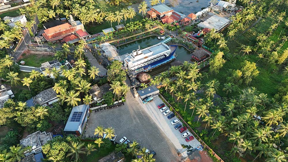 Aerial view of Arco Park ’N’ Resort surrounded by greenery in Kasaragod